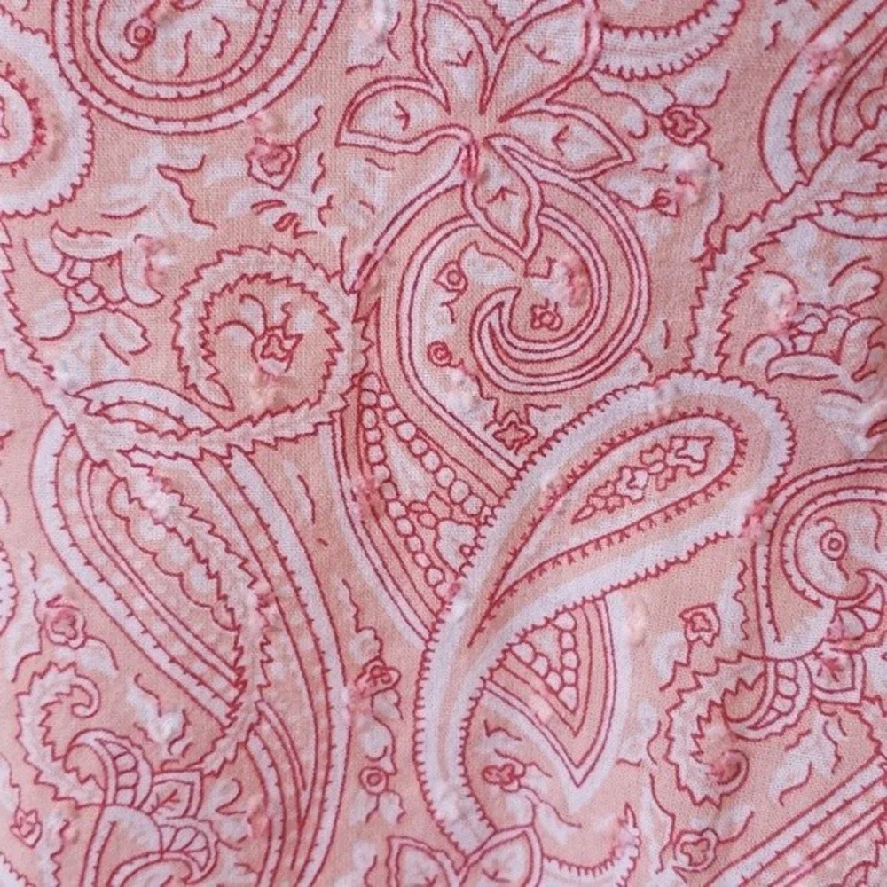 St. John’s Bay Coral Paisley Boho Peasant Top Petite Large - Picture 5 of 10